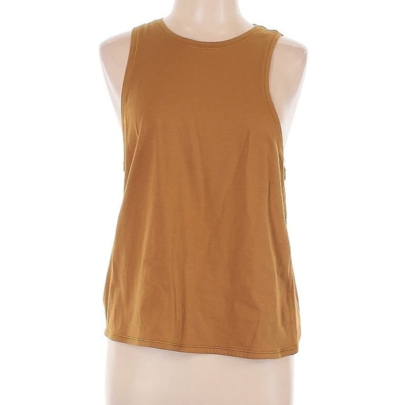 Lululemon Squad Goals Tank Size 8 Cotton SDBR Spiced Bronze Golden Yellow Brown - Picture 1 of 6